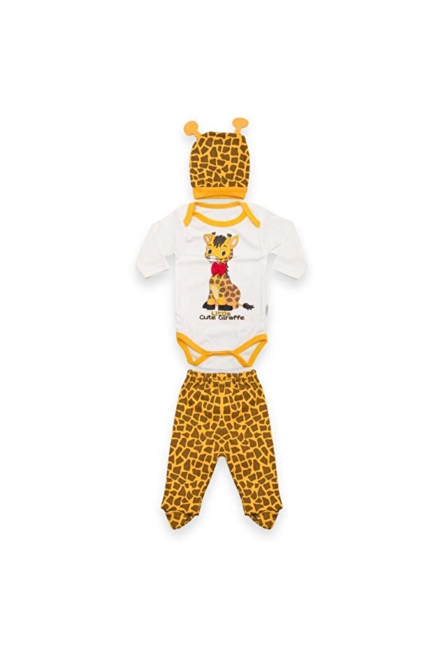 413 Giraffe Printed and Hat Badi Suit Minibird