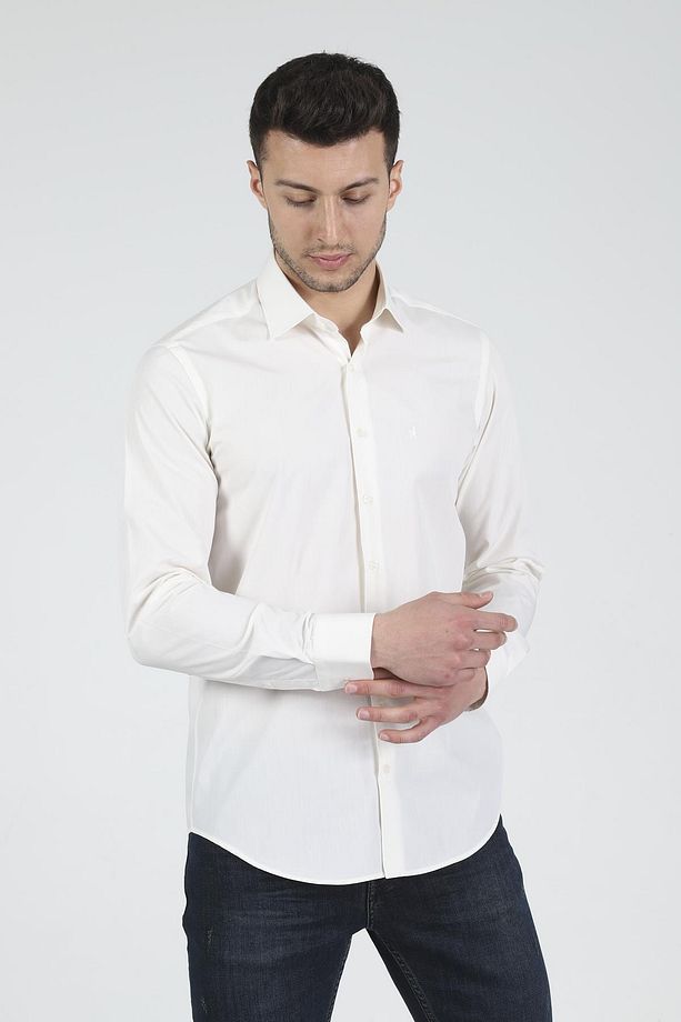 Slim Fit Uzun Kollu Erkek Gömlek 360-db17 - 1