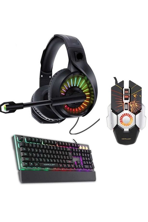 Trol Simug Profesyonel Gaming Set 3in1 Profesyonel Mavi Switch Mekanik Klavye+mouse+kulaklık Pro Set - 1