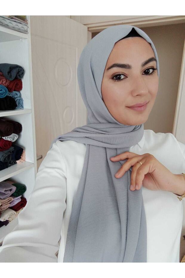 شال Airobincaz فضي رمادي