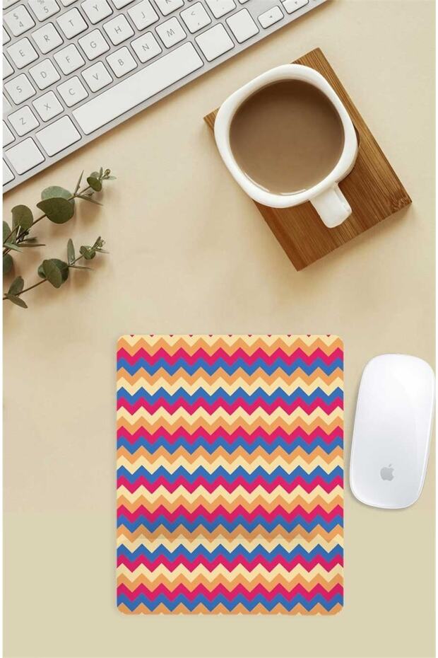 Zigzag Pattern Wrist Support Mouse Pad - 1