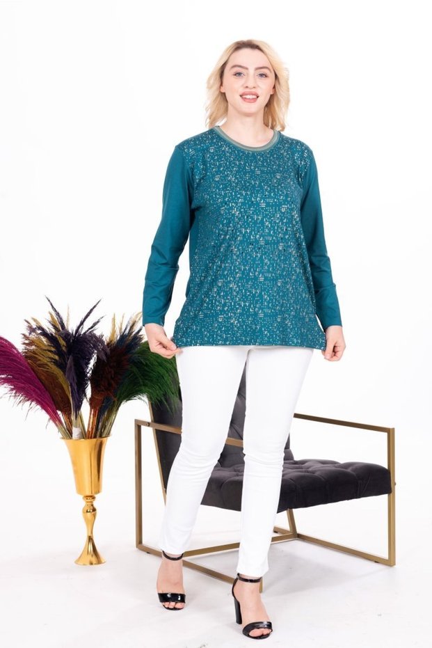 Women's Blouse Mother's Blouse Oil Glitter Plus Size Blouse Combed Cotton Blouse Mother's Day Gifts
