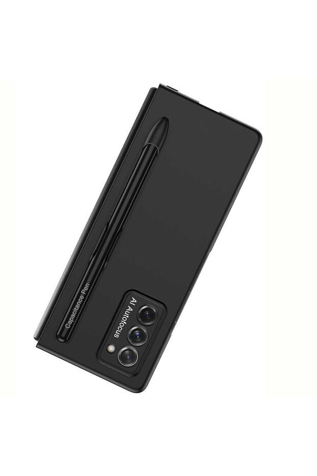 Galaxy Z Fold 2 Uyumlu Kalem Yuvalı Kılıf + Kapasitif Dokunmatik Kalem - 4