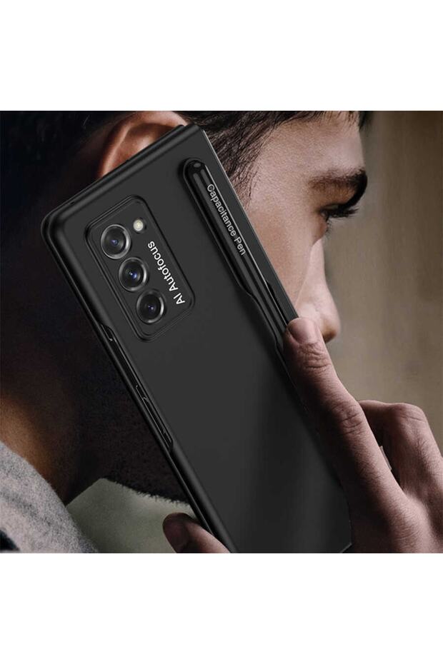 Galaxy Z Fold 2 Uyumlu Kalem Yuvalı Kılıf + Kapasitif Dokunmatik Kalem - 8