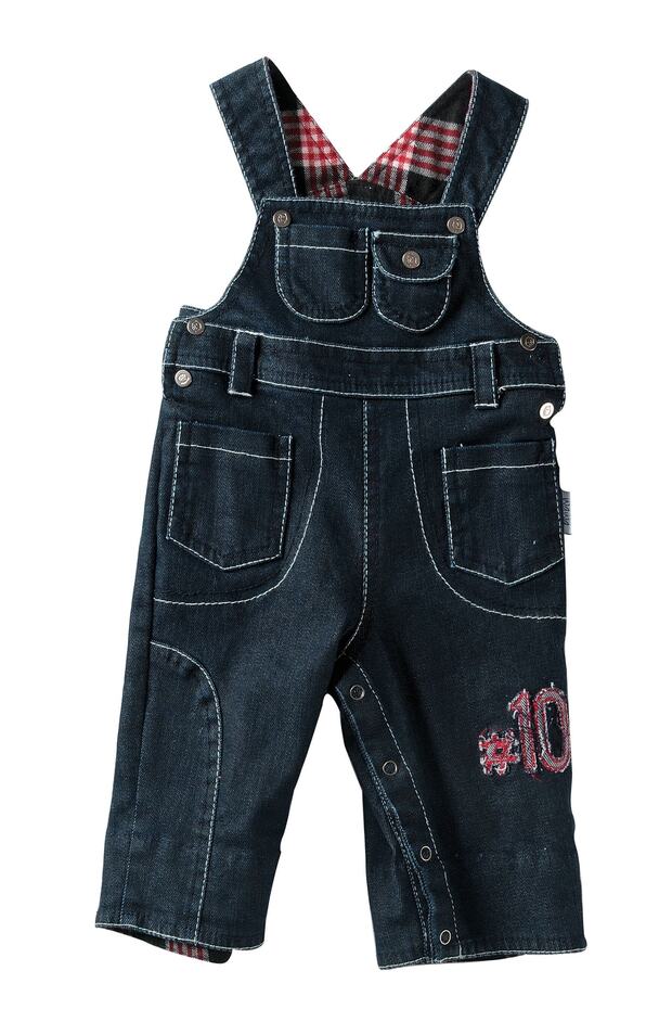 3-6 Ay, Tek Beden, Erkek Bebek Kot Jean Kışlık Salopet - 1