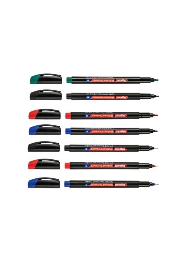 Permanent Marker (asetat) Kalem M Ve S 7'li Set - 1