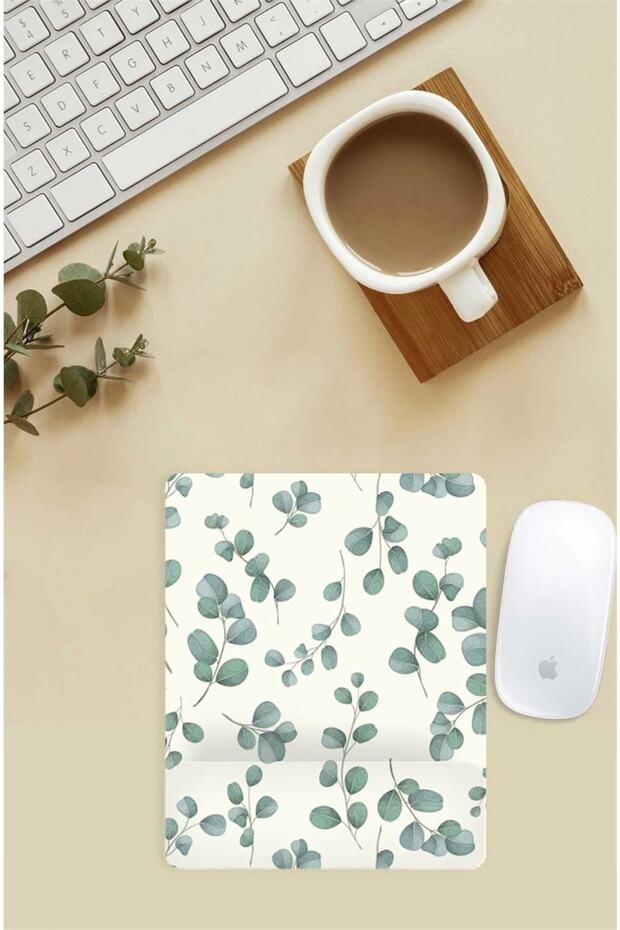 Leaf Patterned Wrist Mouse Pad - 1
