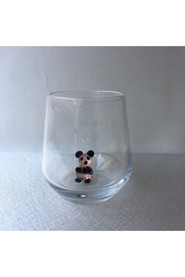 Panda Figürlü Kahve Yanı Su Bardağı (1 Adet) - 1