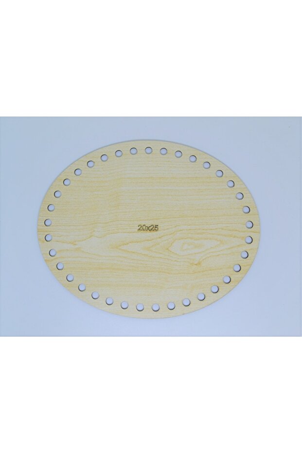 20x25 Cm Oval Wooden Tray Base, Basket Base, Plate 3mm Thickness