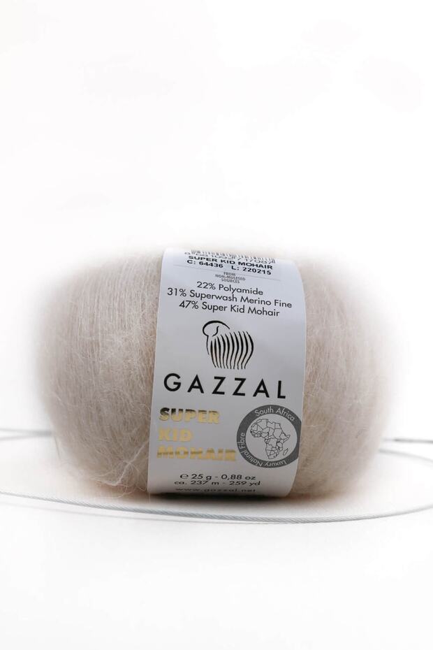 Süper Kid Mohaır 25 Gr %78 Yün-%22 Pa Karışımlı Doğal El Örgü Ipi Taka Yarn (64436) - 1
