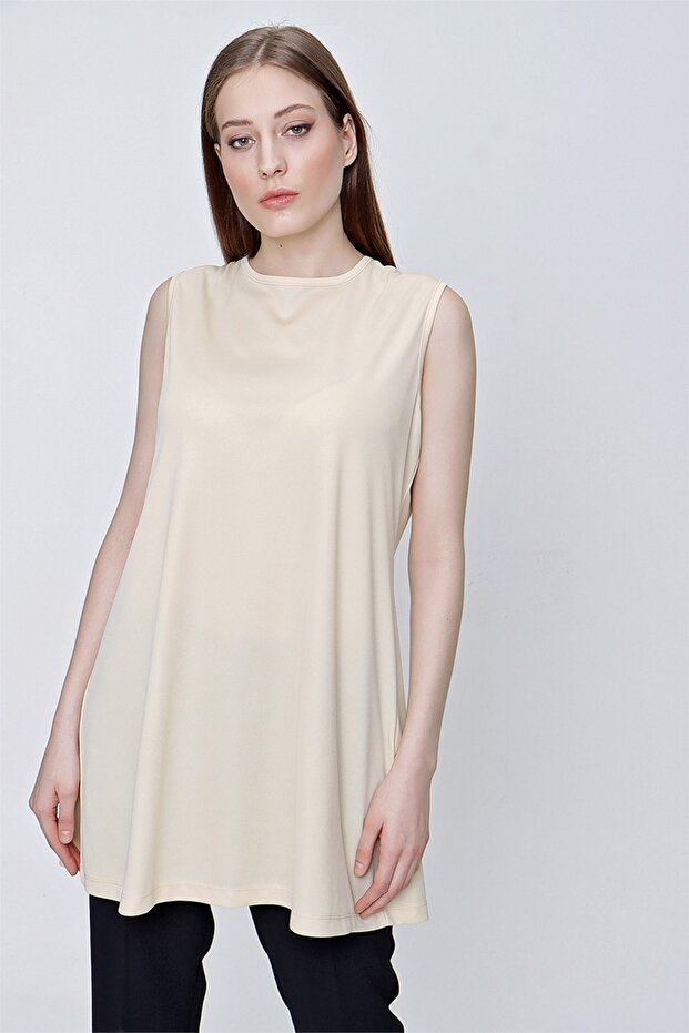 Sıfır Kol Jüpon Tunik - 2