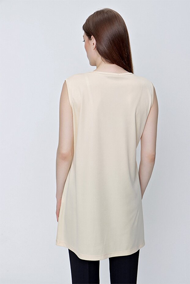 Sıfır Kol Jüpon Tunik - 6