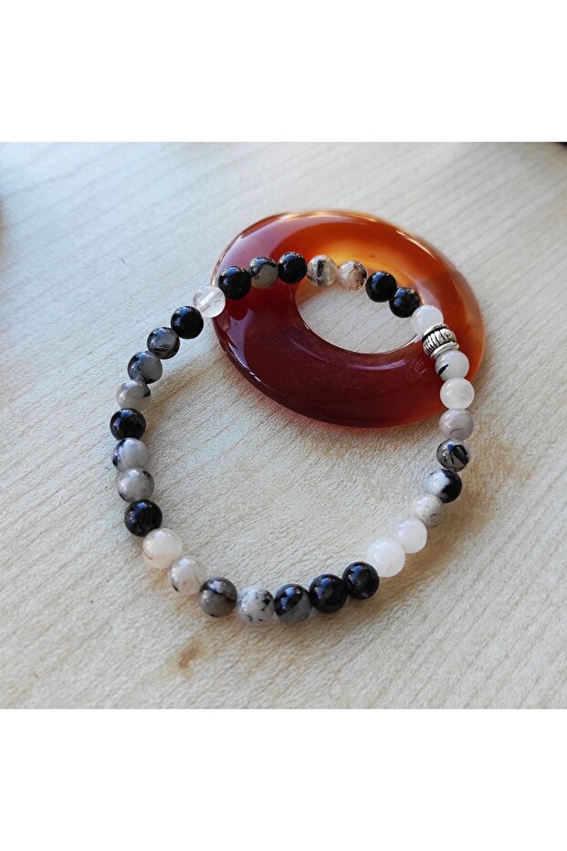 6 mm Rutilated Quartz Natural Stone Bracelet