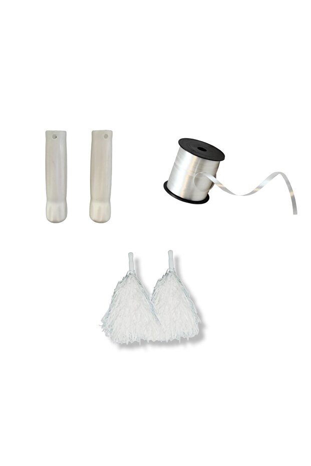 Performance Pompom Construction Set White Handle + Raffia - 1