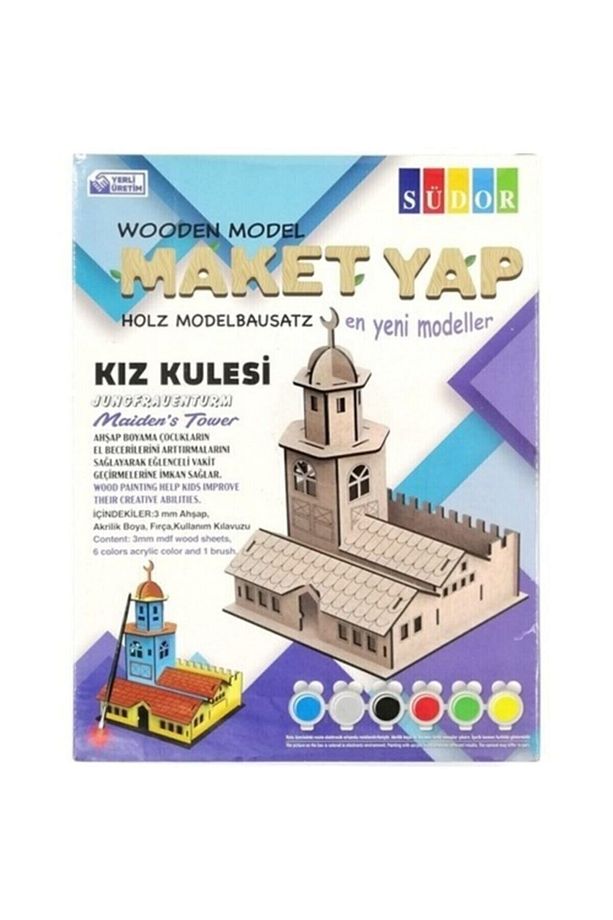 Ahşap Maket Kız Kulesi Boyama Seti N:md2-05 - 1