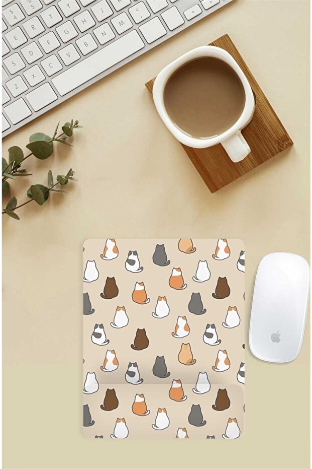Kummuş Mixed Pattern Wrist Support Mouse Pad - 1