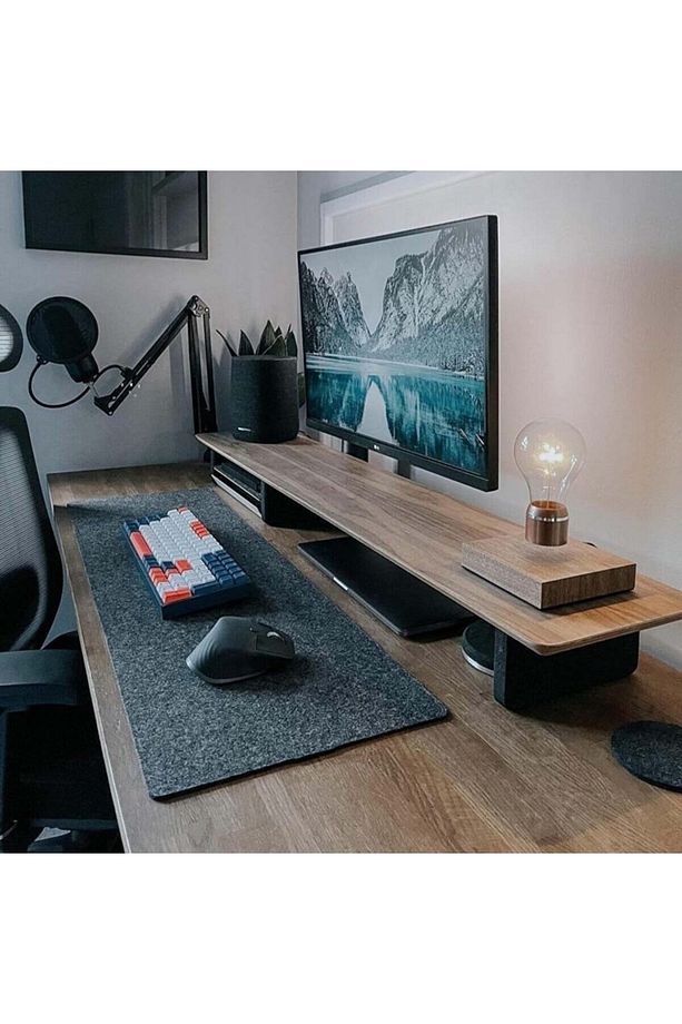 Ofis Oyuncu Ve Çalışma Masası Için Keçeden Masa Ve Mouse Matı Pad 40x100 Cm - 3