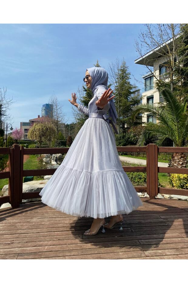 Gümüş Tütü Elbise - 1