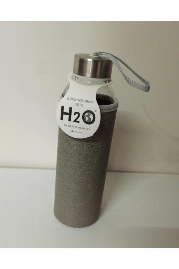 Beatri̇x Glass Flask with Case Gray 500 ml
