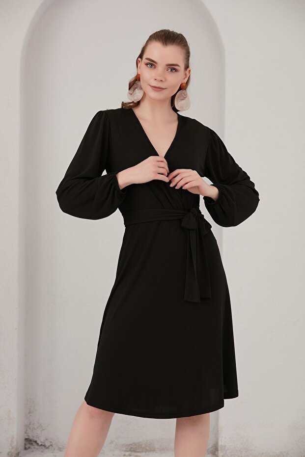 Kruvaze Elbise (b22-403m) - 7