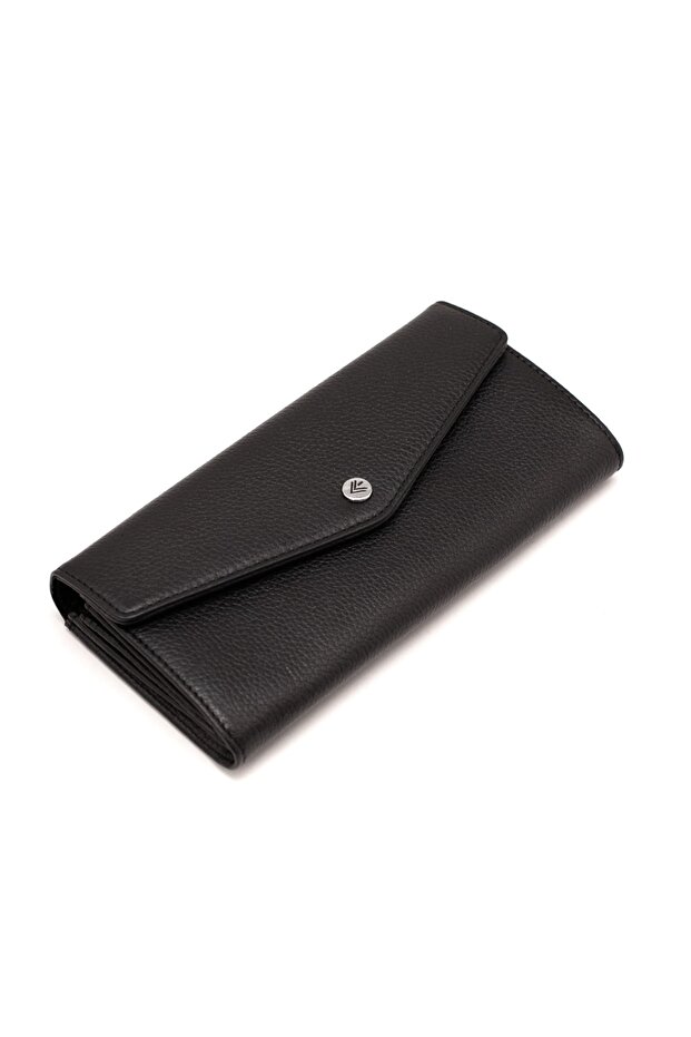 Siyah Deri Kadın Cüzdan - 2