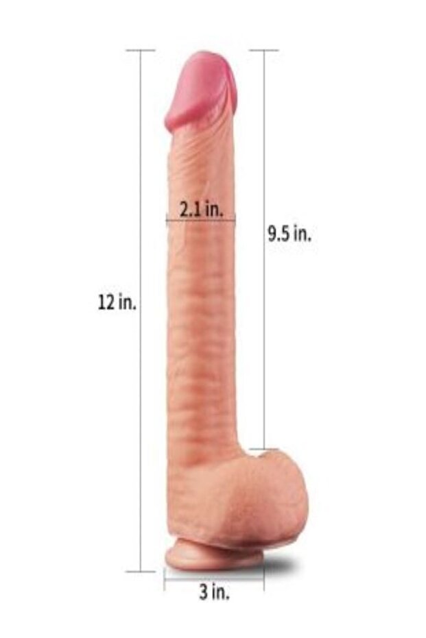 Özel Yumuşak Doku Çift Katmanlı Kemerli Strapon Penis 26 Cm - 4