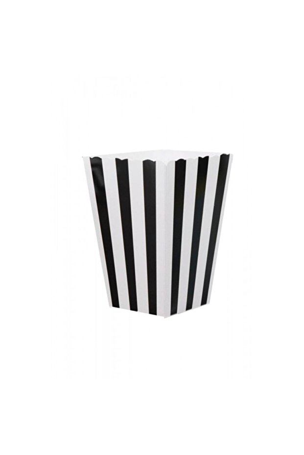 Popcorn Corn Box Black and White Striped Birthday Party