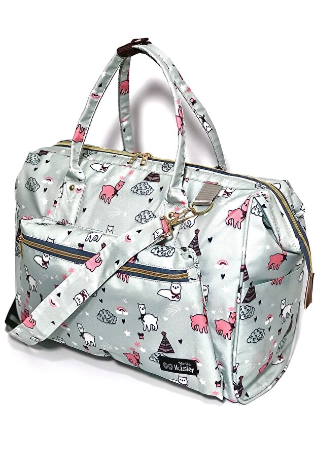 Baby Care Bag, Side Strap, Mother Baby Bag with Thermal Bottle Compartment