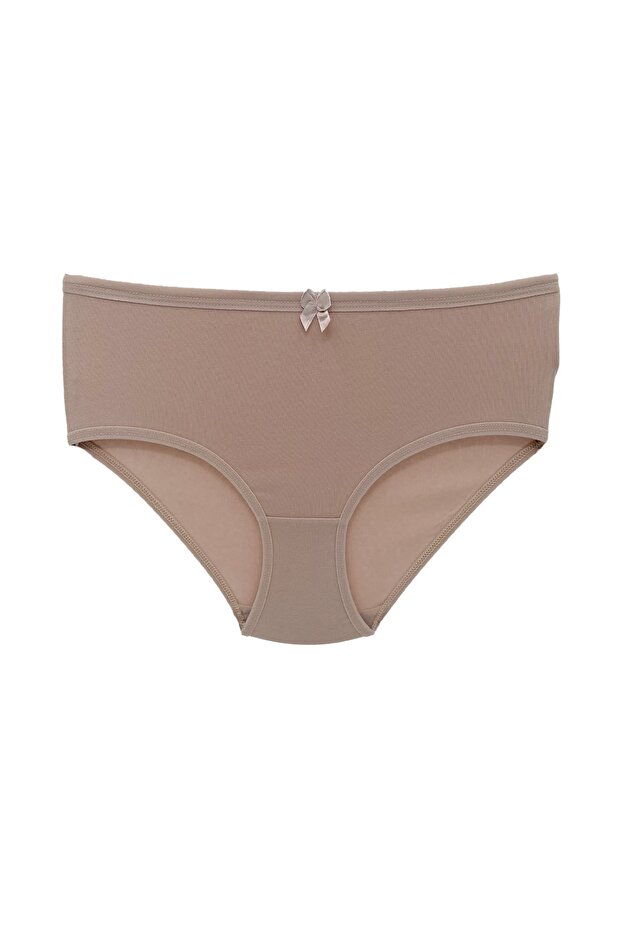 Brown Cotton High Waist Women's Panties