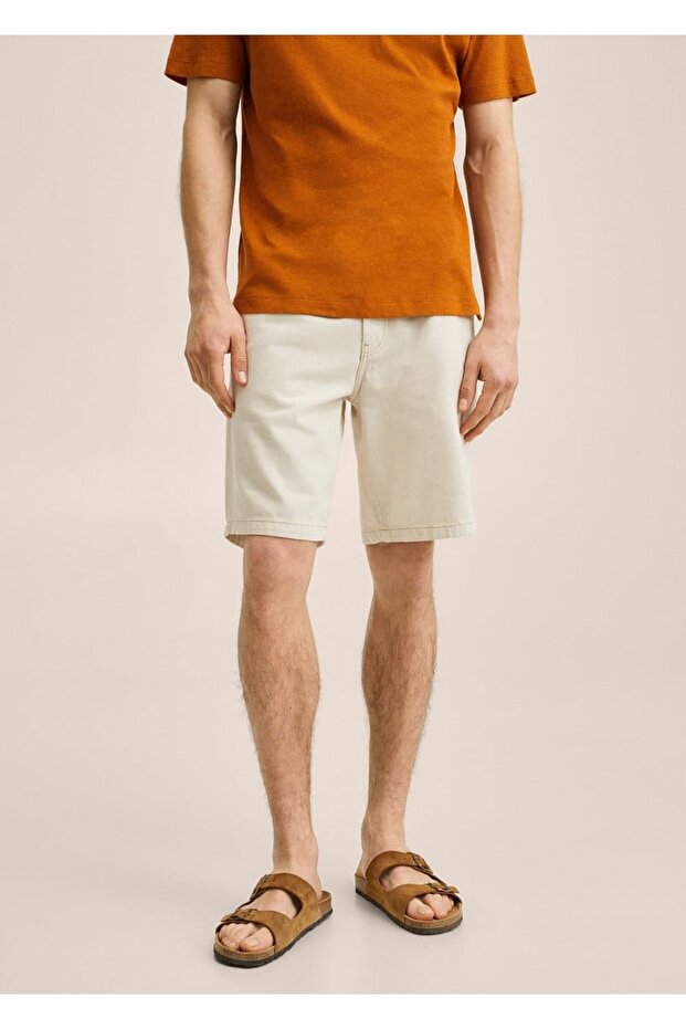 Regular Fit Denim Şort - 1