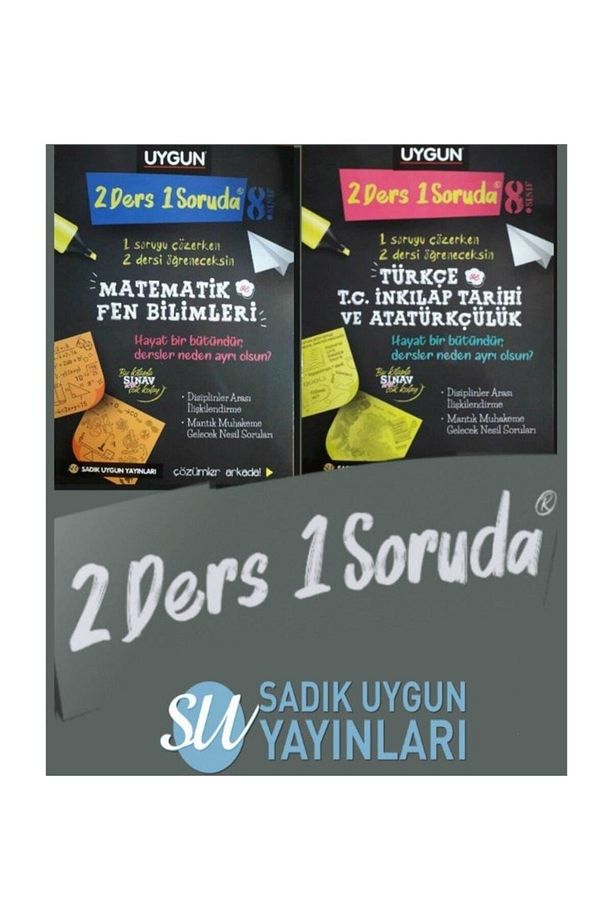 8.Sınıf LGS 2 Ders 1 Soruda 2'li Soru Bankası Seti - 1