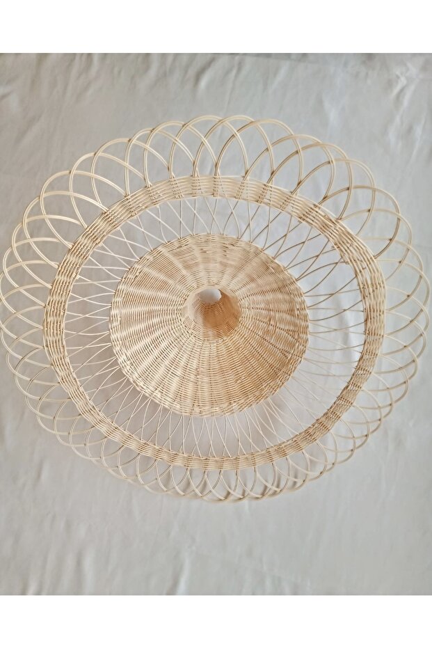 Rattan, Hasır, Bambu Avize - 3