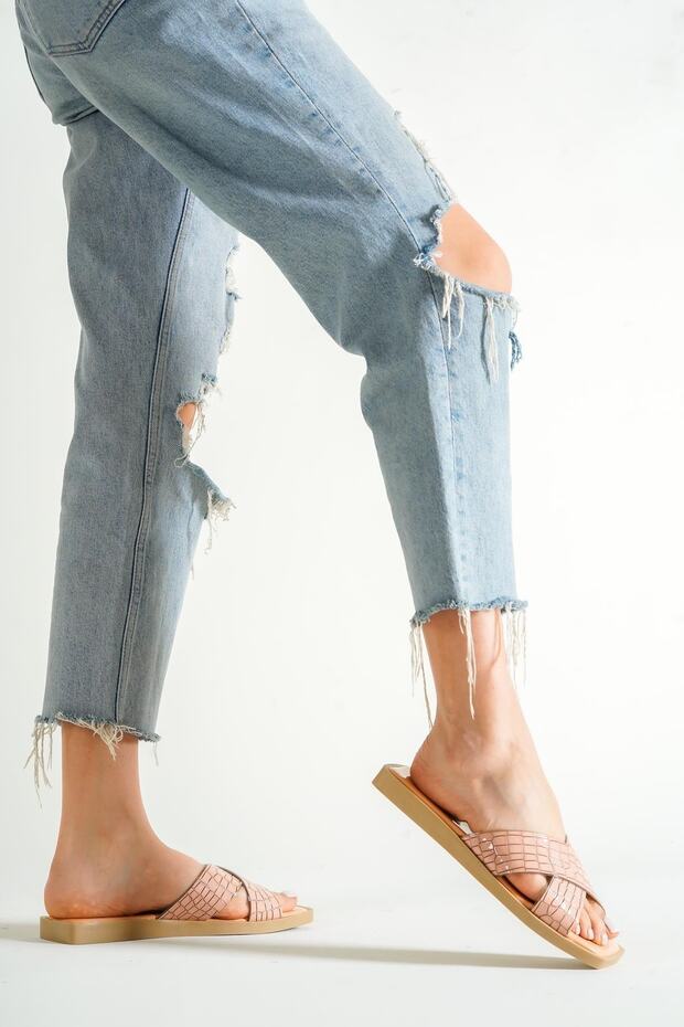 Capone Cross átlátszó pántos papucs - 7