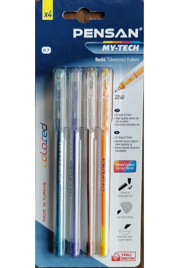 Renkli Tükenmez Kalem Seti 4lü My-tech - 1