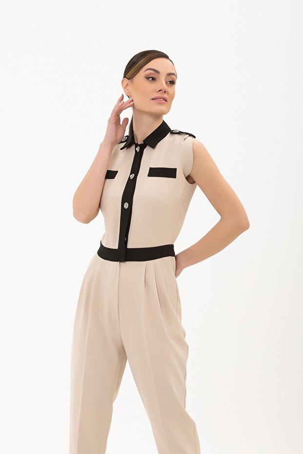 Kadın 2 Renkli Tulum - 3