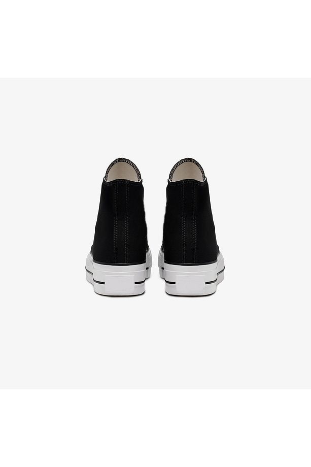 Siyah - Yüksek Taban Canvas Platform Spor Ayakkabı - 5