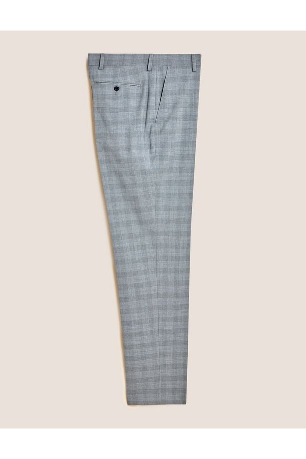 Regular Fit Ekose Desenli Pantolon - 7