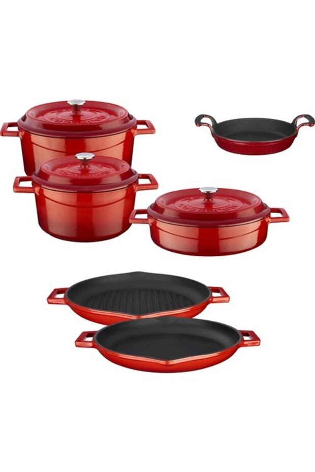 Demir Döküm 9 Parça Tencere & Tava Çeyiz Seti - 1