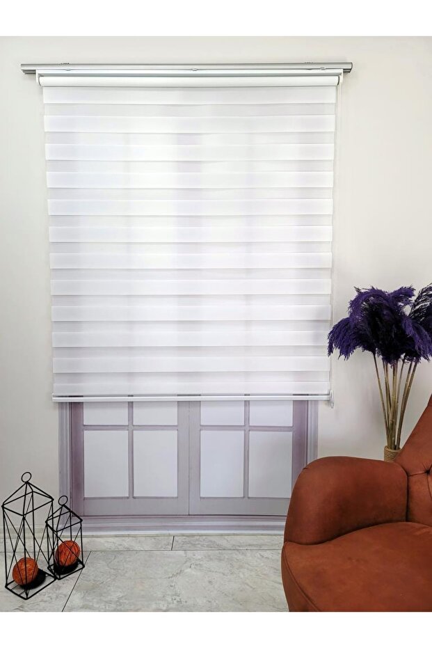 Beyaz Zebra Stor Perde Sert Plastik Kasalı - 9