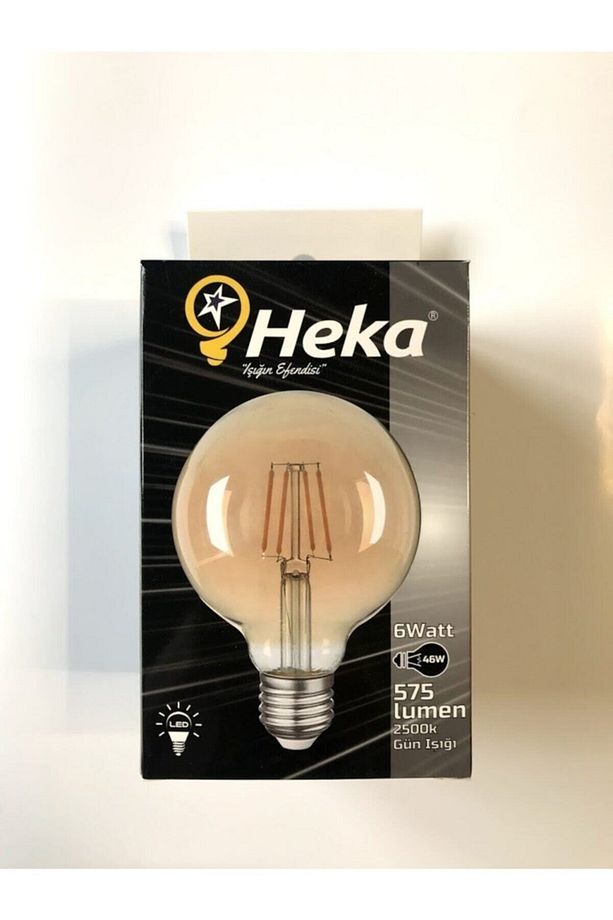 Dekoratif Yuvarlak G95 Globe Model 6w Rustik Led Ampul E27 Normal Duylu Amber Rengi - 3