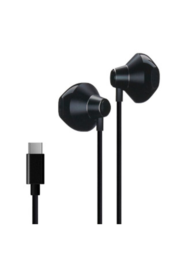 Type-c Mikrofonlu Stereo Kulaklık  Siyah - 1