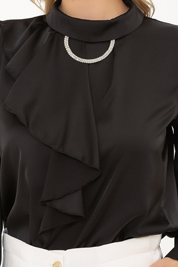 Tek Tarafı Volanlı Bluz - 4