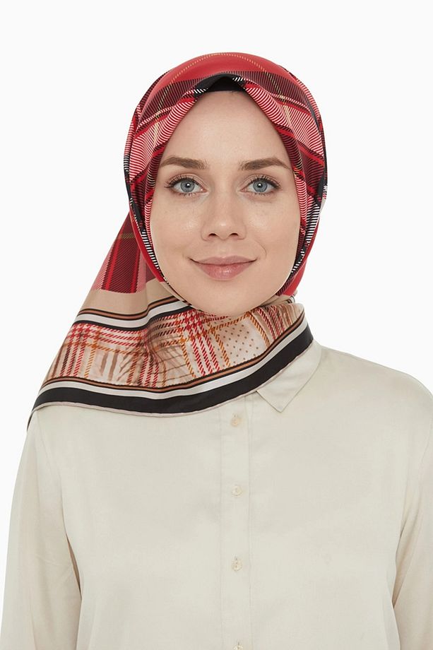 Kadın Twill Saf Ipek Eşarp I-3371 - 2