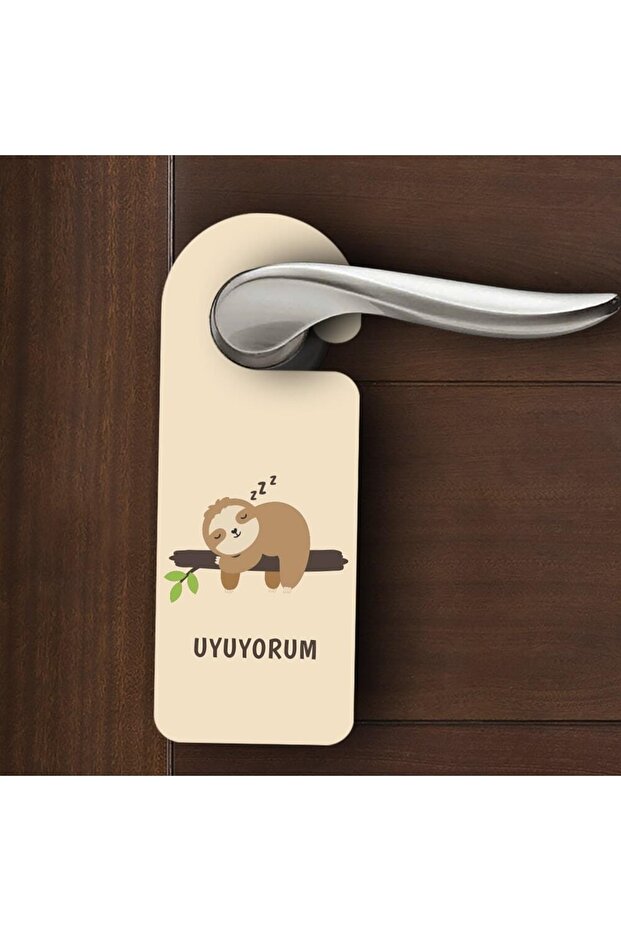 Uyuyorum - Kapı Uyarı Levhası - 1