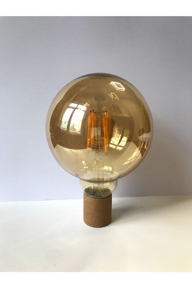 Dekoratif Yuvarlak G95 Globe Model 6w Rustik Led Ampul E27 Normal Duylu Amber Rengi - 5