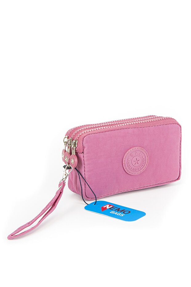 Unisex Rose Wallet Medium Size 3 Compartments with Bracelet 17x10 Cm Clinkir Waterproof Crinkle Nemogroup