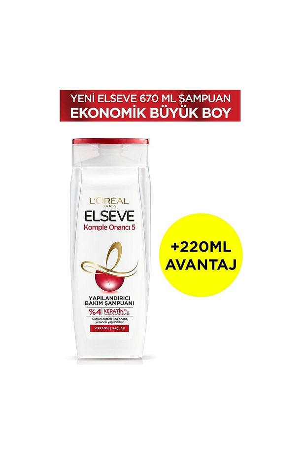 L'oréal Paris Komple Onarıcı 5 Yapılandırıcı Bakım Şampuanı 670 Ml 2 Adet - 2