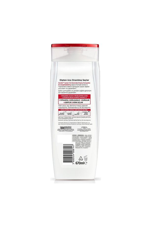 L'oréal Paris Komple Onarıcı 5 Yapılandırıcı Bakım Şampuanı 670 Ml 2 Adet - 3