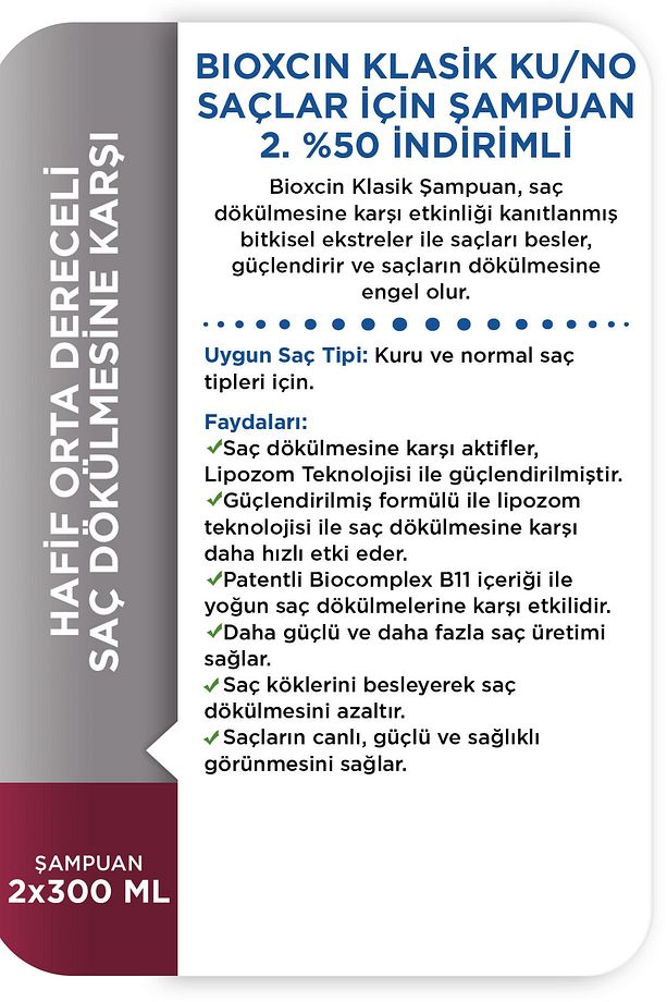 Klasik Kuru Ve Normal Saçlar Için Şampuan 300 ml - 4