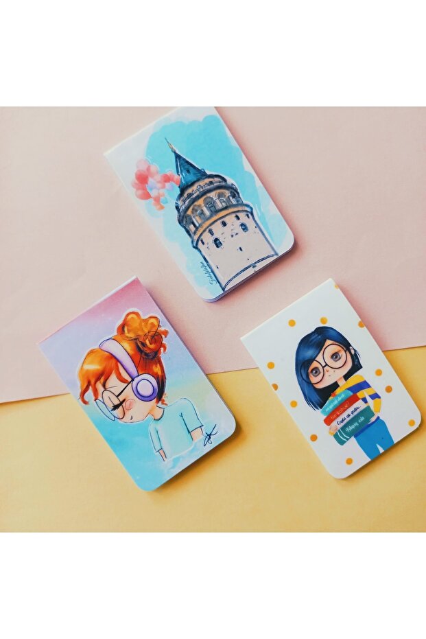 Magnetic Galata, Maiden's Tower, Booklet Girl, Fatosh 3-Piece Bookmark Set,